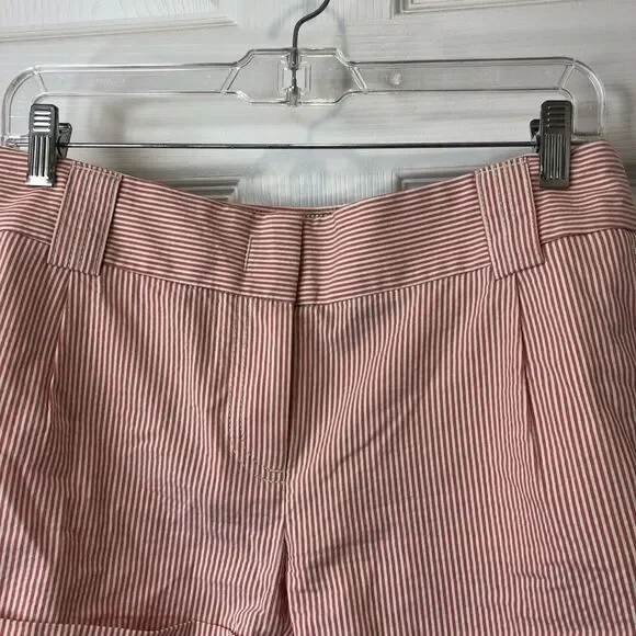 J. Crew pink and white striped city fit shorts, size 2 - Picture 4 of 11